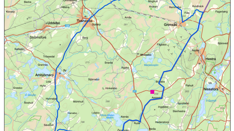 Karta jaktområde skyddsjakt varg