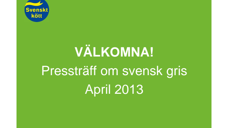 Undersökning om svensk gris
