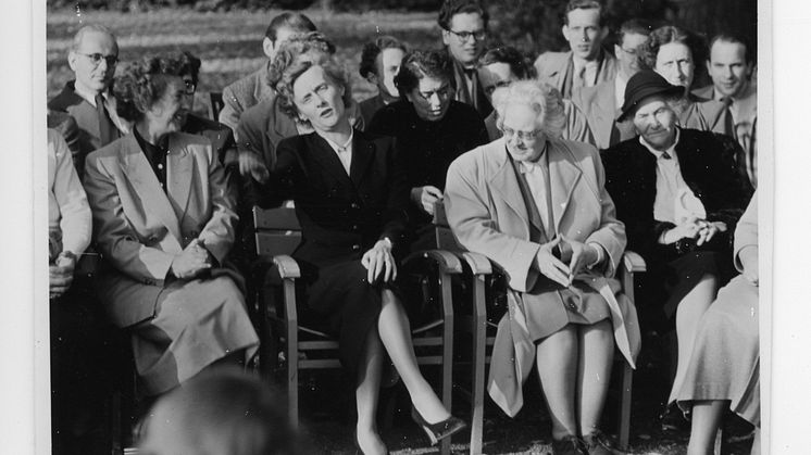 Astrid Lindgren och Louise Hartung i Berlin 1953
