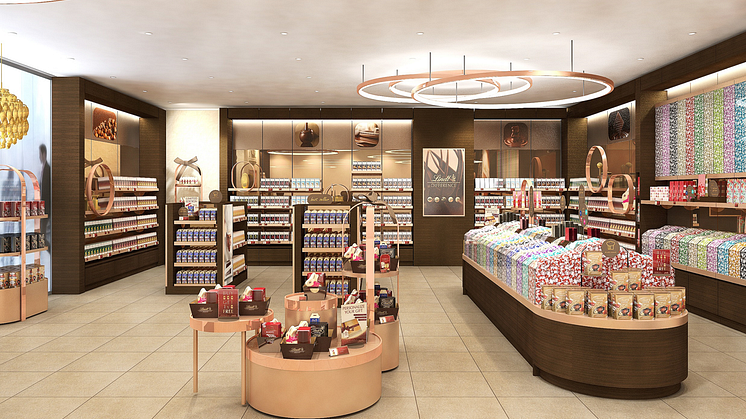 I Lindts nya premiumbutik på Väla kommer kunderna kunna välja mellan 300 olika chokladprodukter.