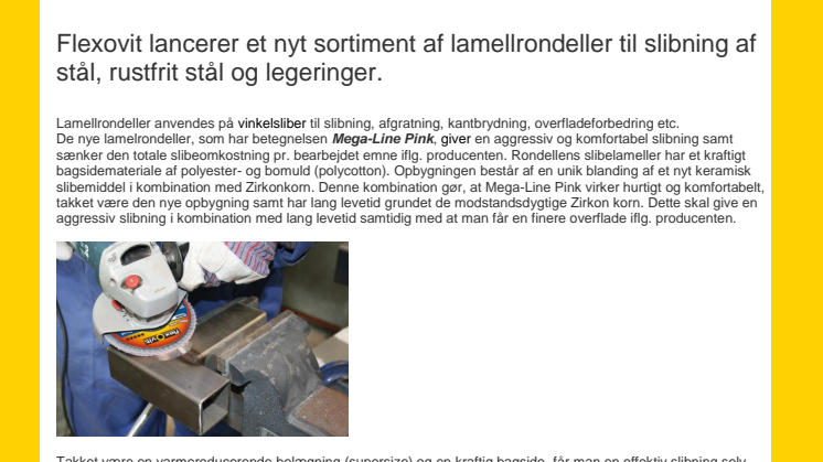 Nyt sortiment sliberondeller med aggressiv afvirkning