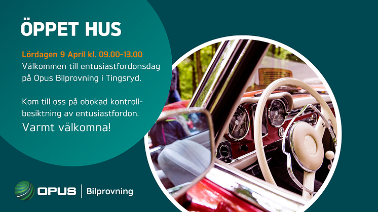 Öppet hus Opus Bilprovning Tingsryd
