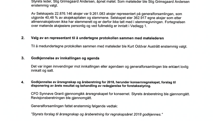 Protokoll ordinær generalforsamling 25.04.2019