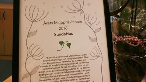 Miljöpris till SundaHus