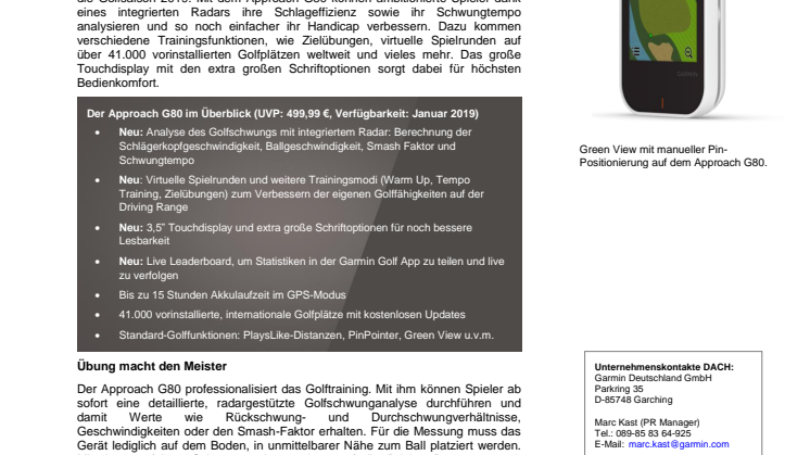 Approach G80: Schlag für Schlag ein bisschen besser 