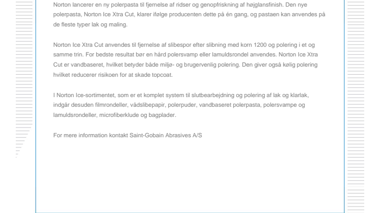 Liquid Ice Xtra Cut – Ny polerpasta fra Norton 