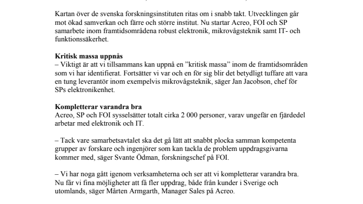 Institut samarbetar kring elektronikforskning