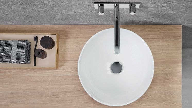 2022 Bathroom VariForm oak lay-on washbasin top view_Original