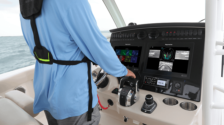 High res image - Raymarine - DockSense Alert on helm of Boston Whaler 380 Outrage