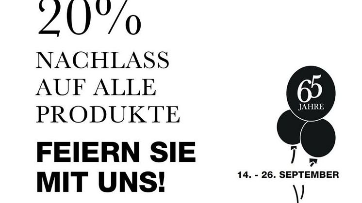 BoConcept-Experience: 65 Jahre BoConcept - 20% auf ALLES