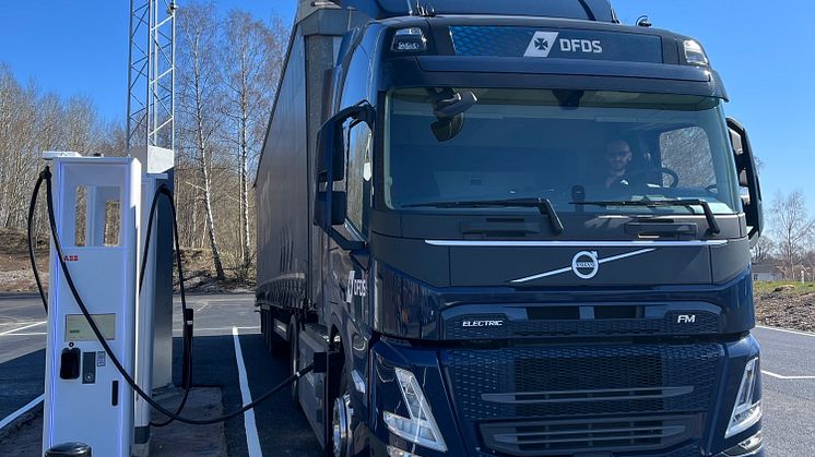 Publika laddstationen för tung fordonsladdning på Gruvgatan i Skövde.