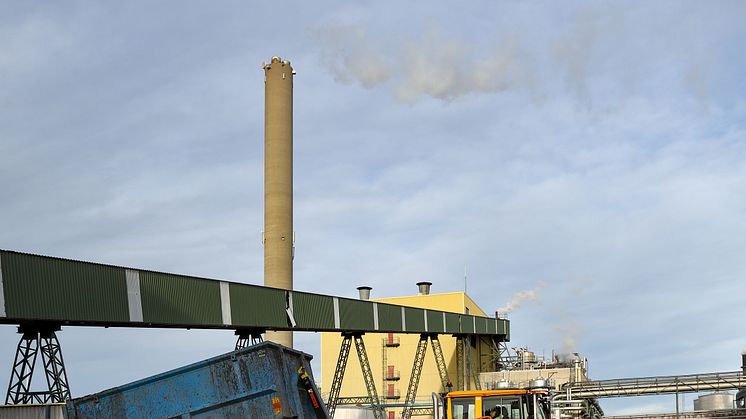 Volvo A25G med lastväxlare hos Holmen Paper