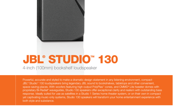 Specification sheet - JBL studio 130 (English)