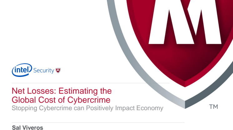 Presentatie: Net Losses: Estimating the Global Cost of Cybercrime