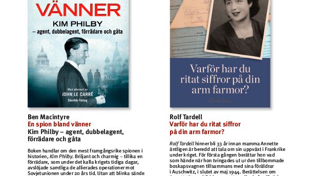 Superspionen Kim Philby, diskotekens historia och vittnesskildring från Auschwitz bland höstens utgivning på Ekerlids Förlag