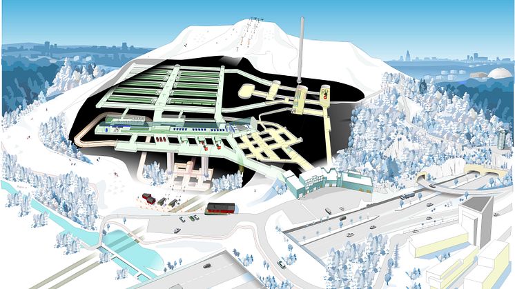 Så här ska Sicklaanläggningen under Hammarbybacken se ut. Bild: SVOA
