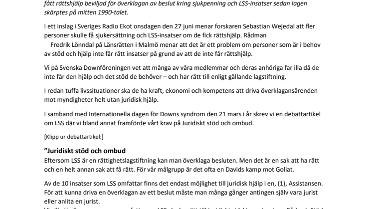 Rätten till rättshjälp gäller inte alla