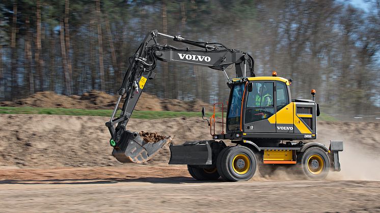 Volvo EWR150E grävmaskin - lastarmsfjädring (Boom Suspension System - BSS)