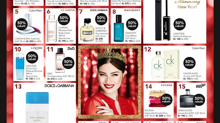 KICKS Julekalender - 24 luker med skjønnhetsfavoritter til halv pris!