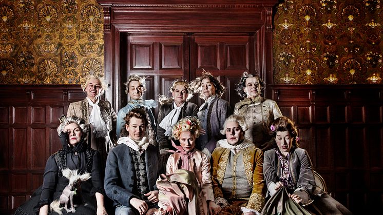 Ensemblen i Livläkarens besök. Foto Emmalisa Pauly.