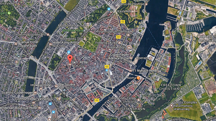 Her ligger SKT. PETRI. Foto: Google Maps Screenshot