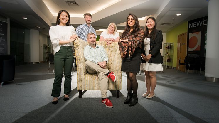 Hedy Pang, Northumbria student, Kirk Dodds, Assistant Professor at Northumbria University, Kieran Healey-Ryder, Whyte and Mackay, Lisa McLauchlan, DMA, Yamini Singh and Nongnaphat Bousai, Northumbria students.
