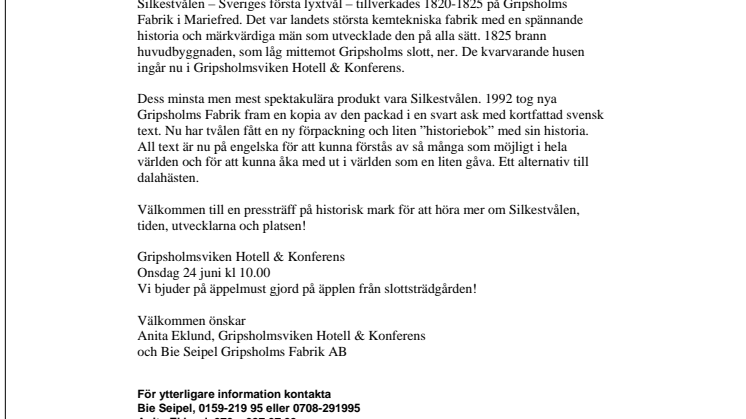 Sveriges första lyxtvål nu ett alternativ till dalahästen