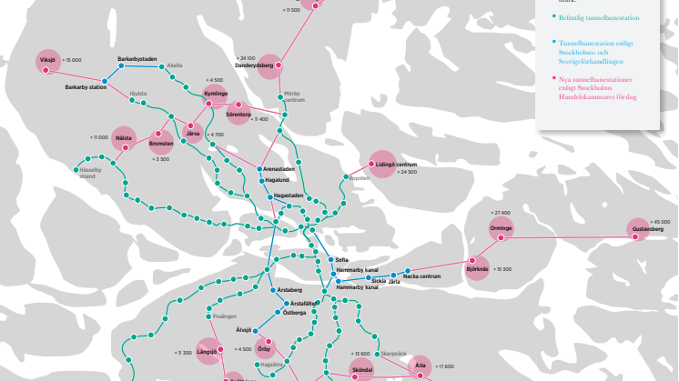 22 nya tunnelbanestationer ger 200 000 bostäder