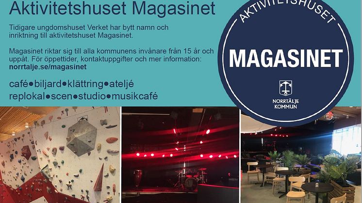 Verket blir Magasinet – nytt aktivitetshus för alla åldrar