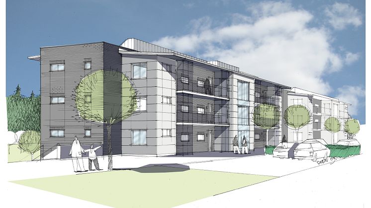 ByggArvid AB tar sitt största projekt någonsin – bygger 42 lägenheter på totalentreprenad till AB Bostäder i Borås.