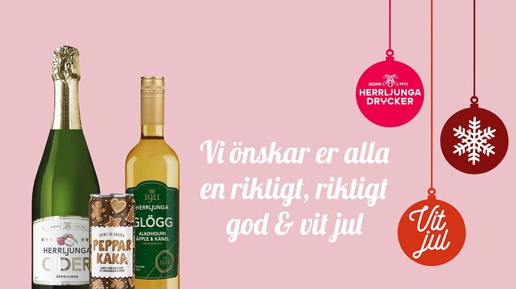 Herrljunga Drycker önskar er alla er riktigt, riktigt god och vit jul!
