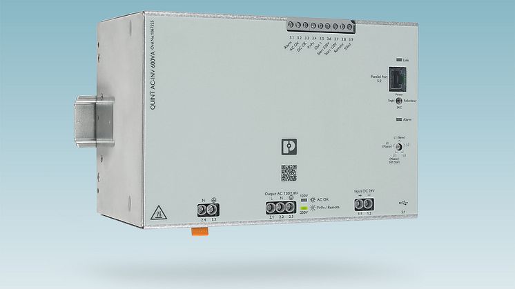 DC/AC inverter for the DIN rail