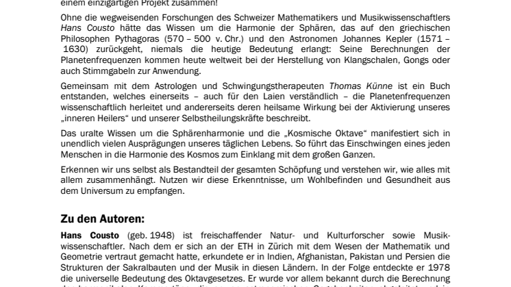 Waschzettel Heilsame Frequenzen