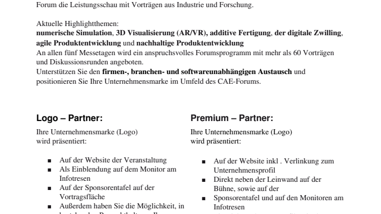 Sponsoring CAE-Forum Bühne auf der Hannover Messe 2017
