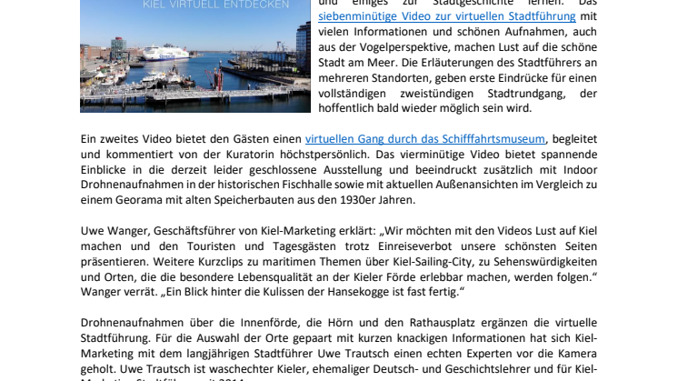 NEU für Kiel: Virtuelle Stadtführung und Museumsbesuch im Video