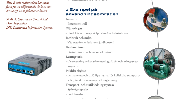 Trio DataComs E-serie radiomodem