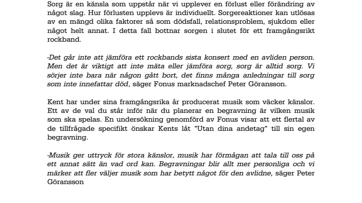 Ett rockband går i graven