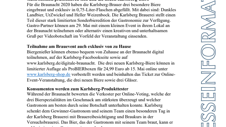Presseinfo zur Digitalen Braunacht 2020