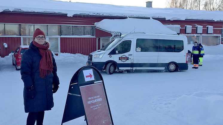 Vaccineringen av hemsjukvårdspatienter har gått som på räls. Enhetschef Sara Hedkvist är mycket nöjd med veckans arbete. Foto: Helene Markström