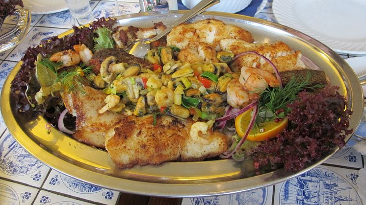 Nordfrisisk mad med fisk og skaldyr