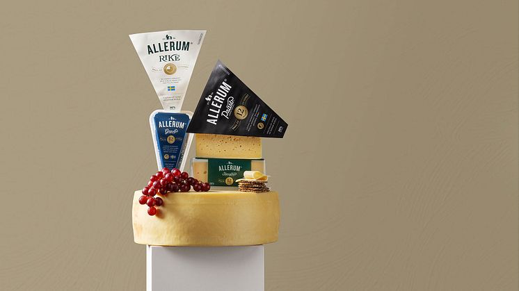 Senaste året har tillväxten för Allerum ökat mer än genomsnittet i kategorin lagrad hårdost. Det är främst Präst®, Herrgård® och den nya osttypen Rike® som drivit tillväxten.