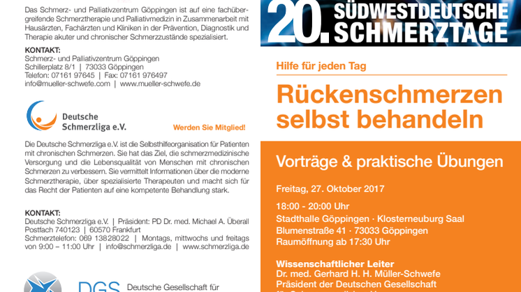 Programm des Patientenforums 2017