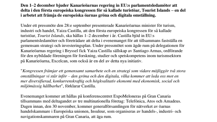 Kanarieöarna bjuder in till den första europeiska kongressen för turistöar.pdf