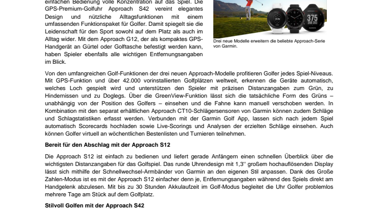 PM Garmin Approach S42, S12, G12