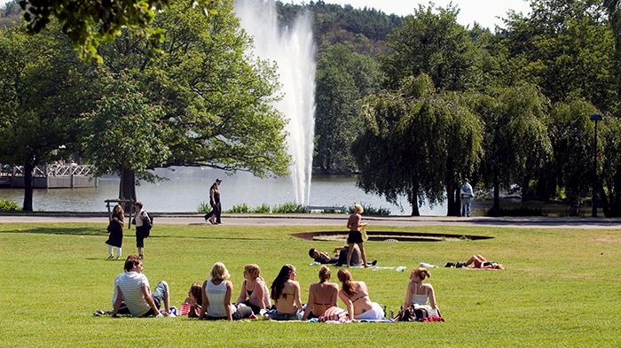Göteborgs Stad är på plats under Way Out West med en kampanj mot kompislangning. Foto: Peter Svensson. 