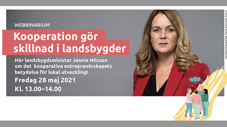 Landsbygdsminister Jennie Nilsson talar om det kooperativa entreprenörskapets betydelse för lokal utveckling