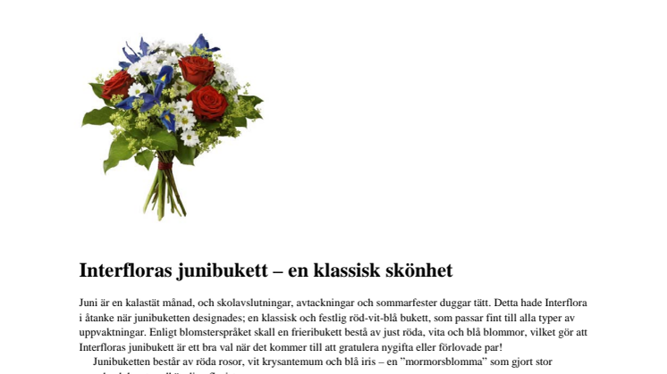 Interfloras junibukett – en klassisk skönhet