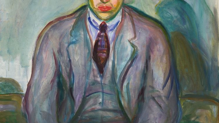 Finansmannen og kunstsamleren Rolf Stenersen. Malt av Edvard Munch Olje på lerret, 1925-26. Foto © Munchmuseet