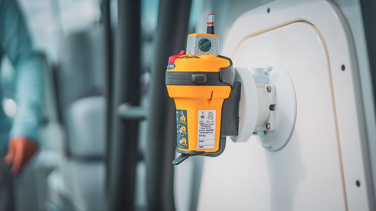 EPIRBs, such as the Ocean Signal rescueME EPIRB1, are installed on the boat to alert search and rescue in an emergency