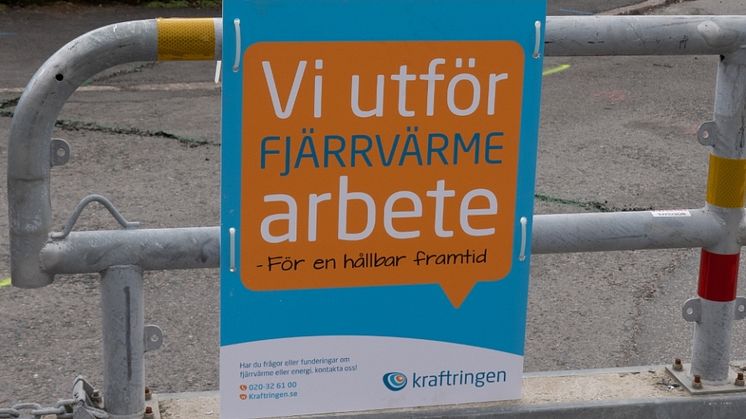 skylt-fjarrvarmearbete.Foto.Leif Ingvarsson